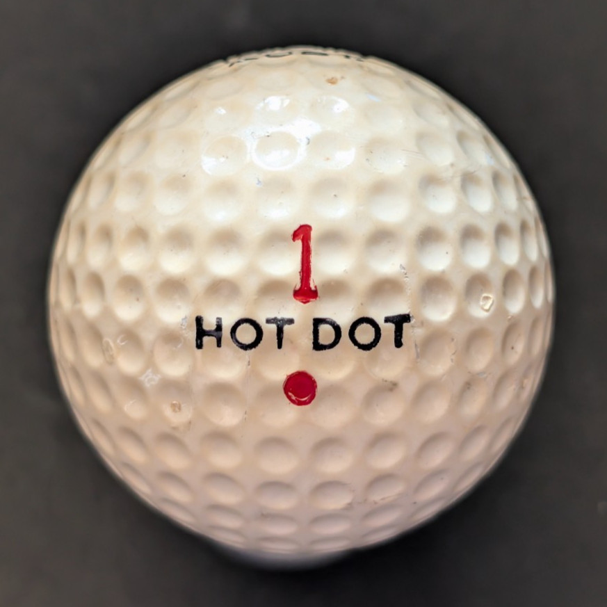 vtg - SPALDING HOT DOT - Golf ball - Small British size 1.62 - Australia - #1