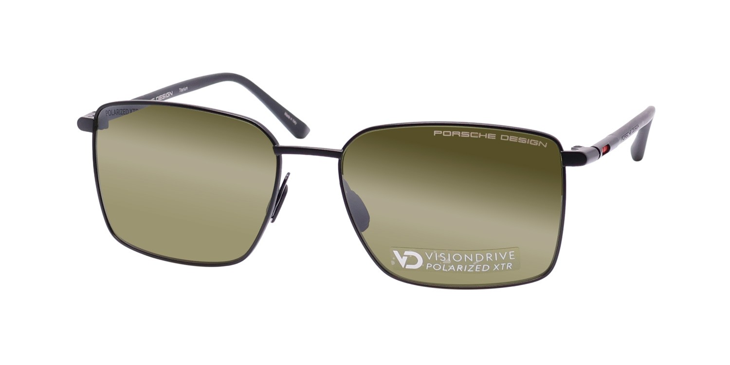 NEW PORSCHE DESIGN P8973 SUNGLASSES TITANIUM 58-17-140 MENS FULL-RIM BLACK A