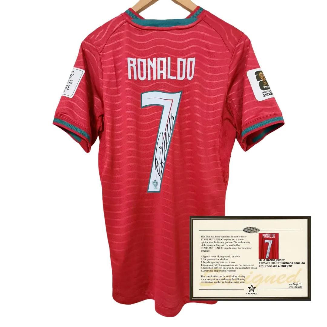 2026 Portugal Ronaldo Signed Style Player Version Soccer Jersey Framed Gift
