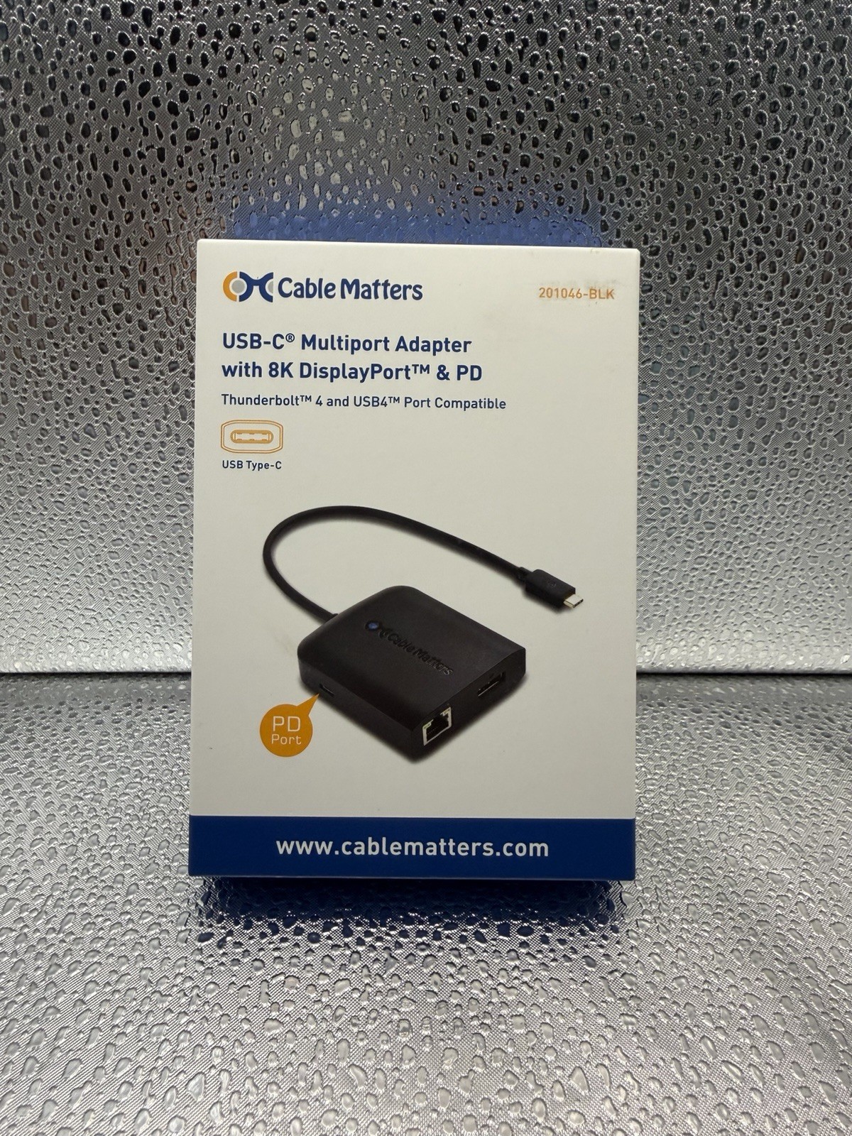 USB-C Multiport Adapter with 8K DisplayPort, 2x USB 2.0, 480 Mbps Ethernet & PD