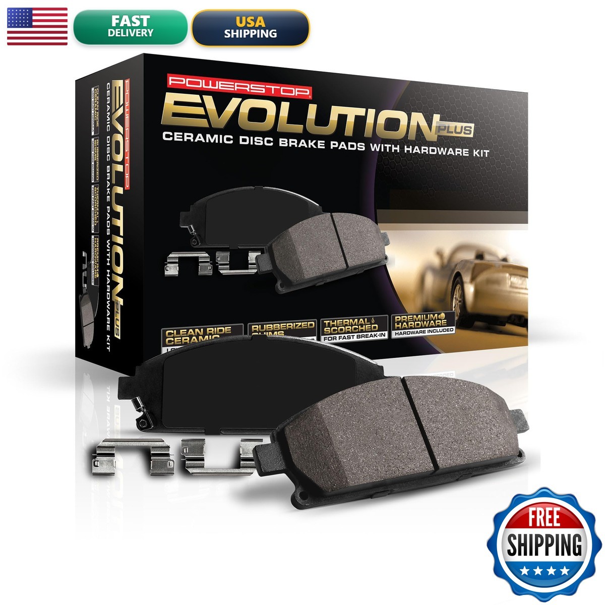 PowerStop Rear Brake Pads for Dodge Charger 2014-23 Z17 Ceramic 17-1766
