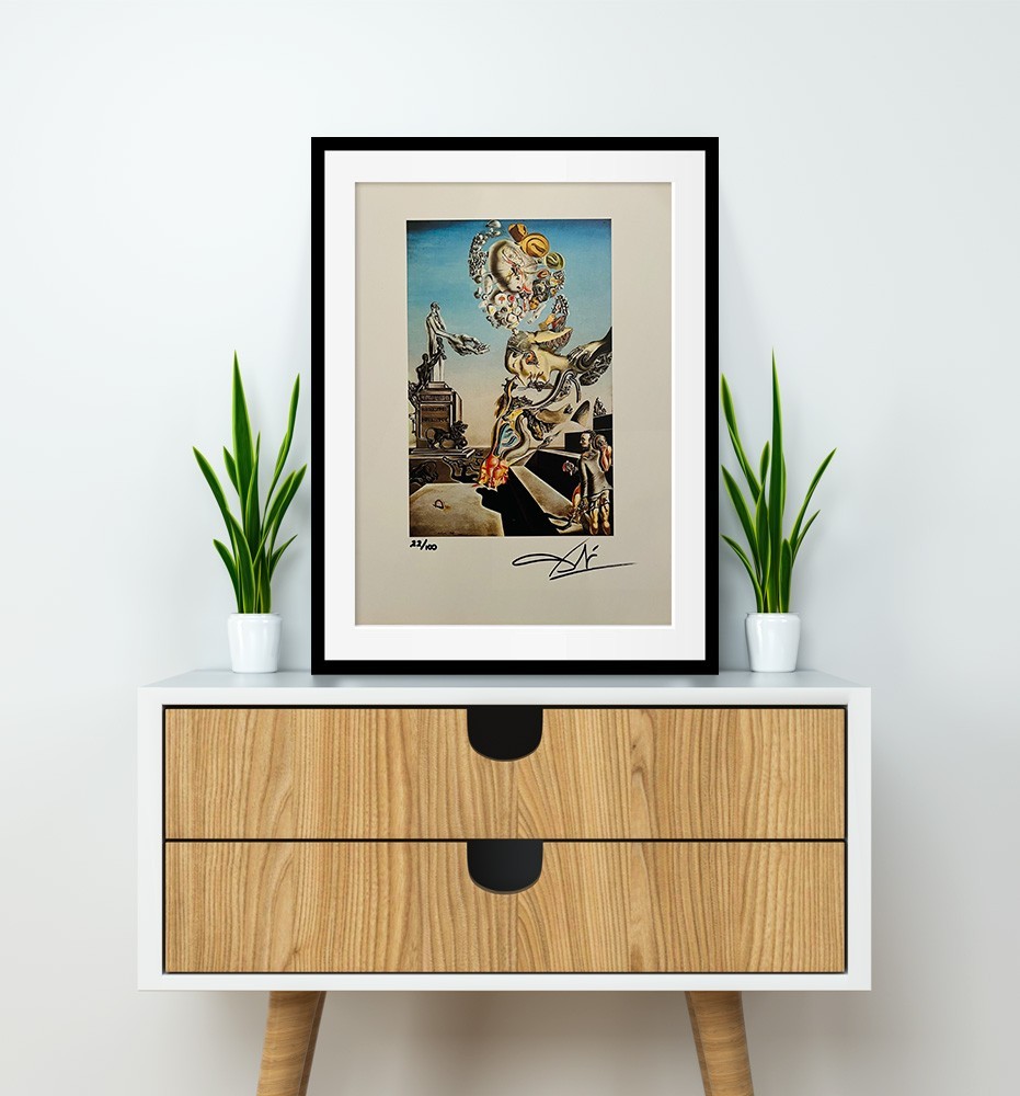 Salvador Dali, Original Hand-signed Lithograph with COA & Appraisal of $3,500