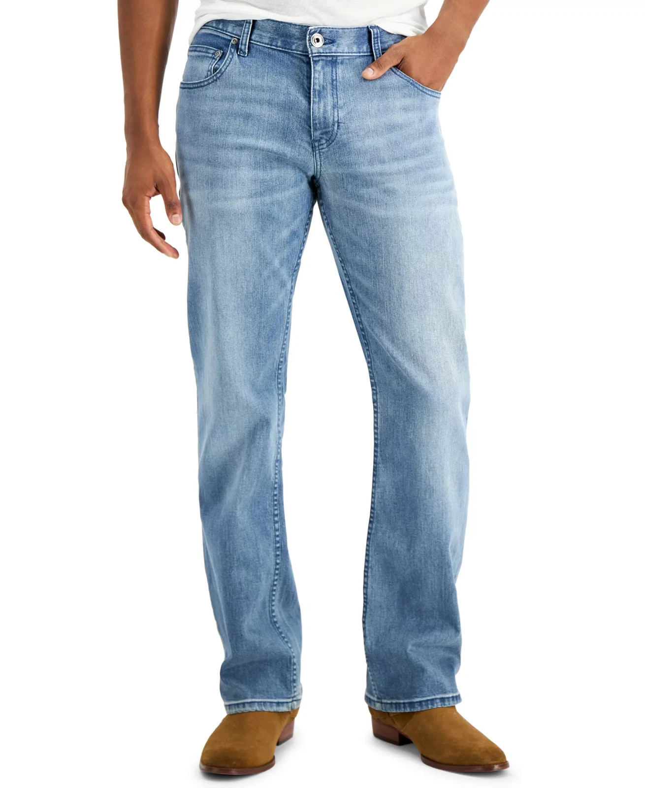 INC Comfort Modern Boot Blue Denim Jeans Dark /Light Wash NWT