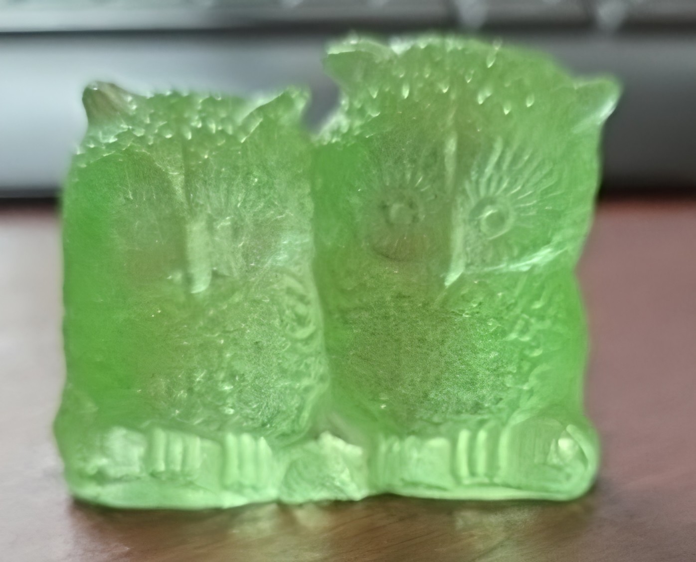 Fred Wilkerson Vintage Uranium Glass Owls Fred Wilkerson Vintage Uranium Glass Owls