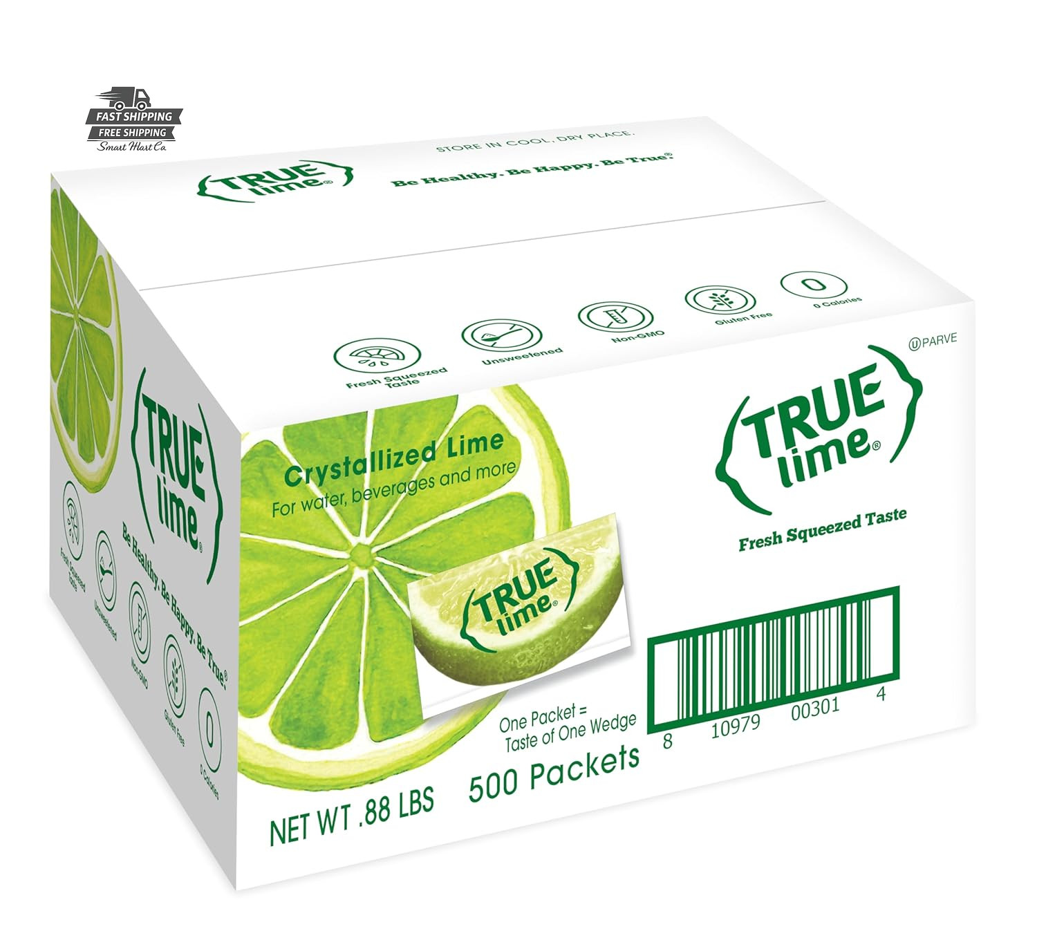 TRUE LIME Water Enhancer Packets Zero Calorie 500 Count