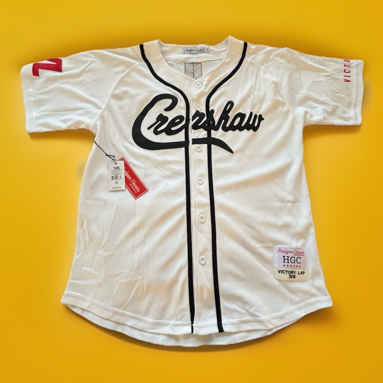 Nipsey Hustle Headgear Classics Crenshaw Victory Lane 2018 Album Jersey NWT Med