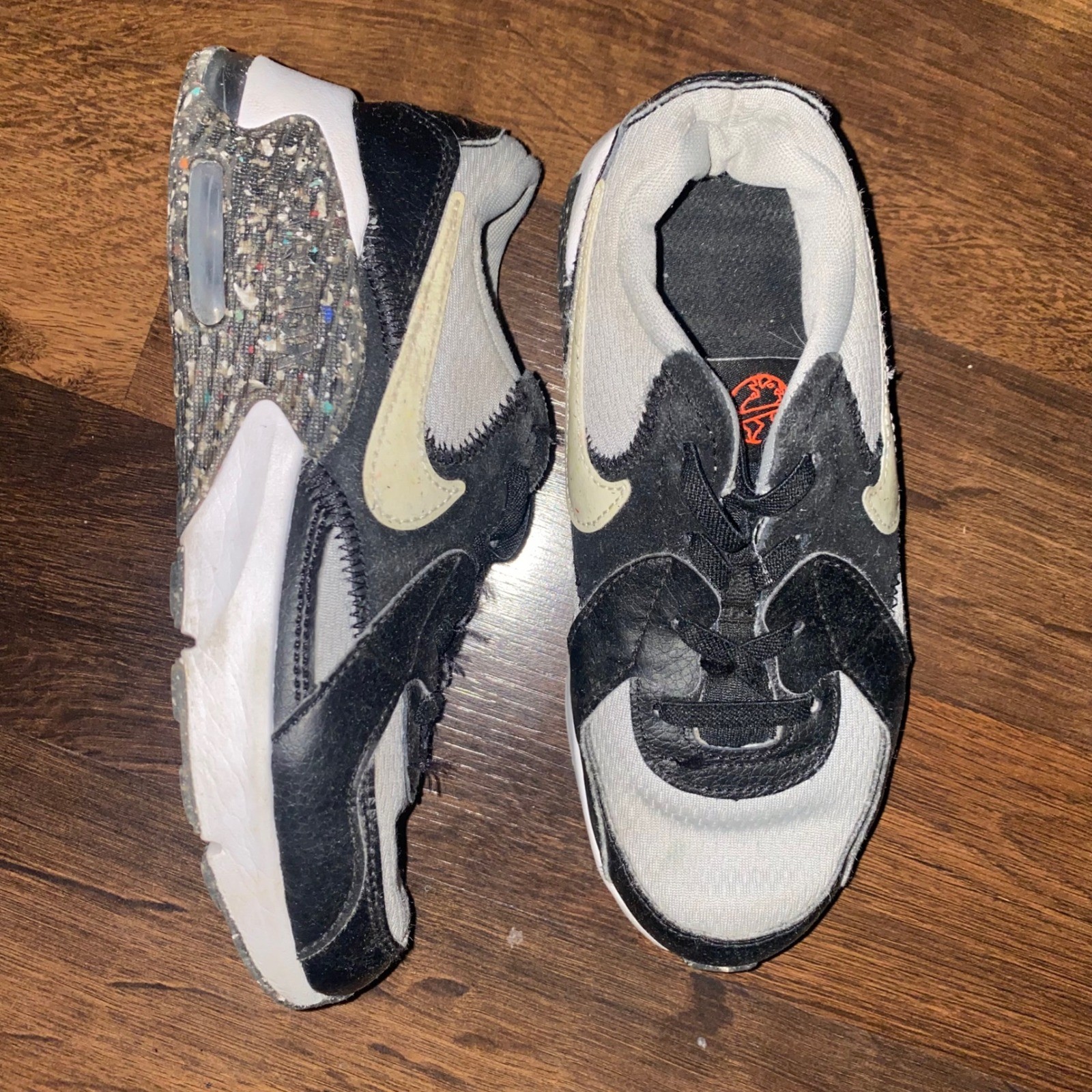 Nike Air Max 90 Recraft Worldwide Pack Sneakers Black Gray Shoes Size 1Y