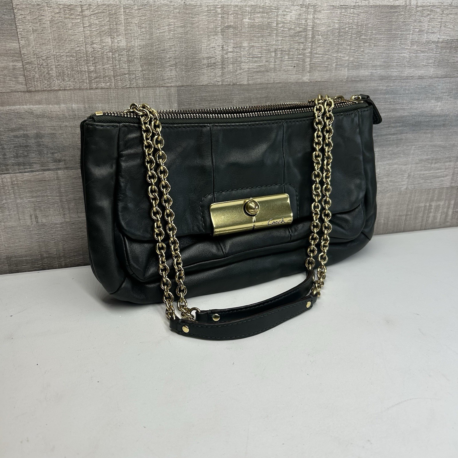 2011 Coach Kristin Willow Black Leather Shoulder Crossbody Bag Purse No. 16818 2011 Coach Kristin Willow Black Leather Shoulder Crossbody Bag Purse No. 16818
