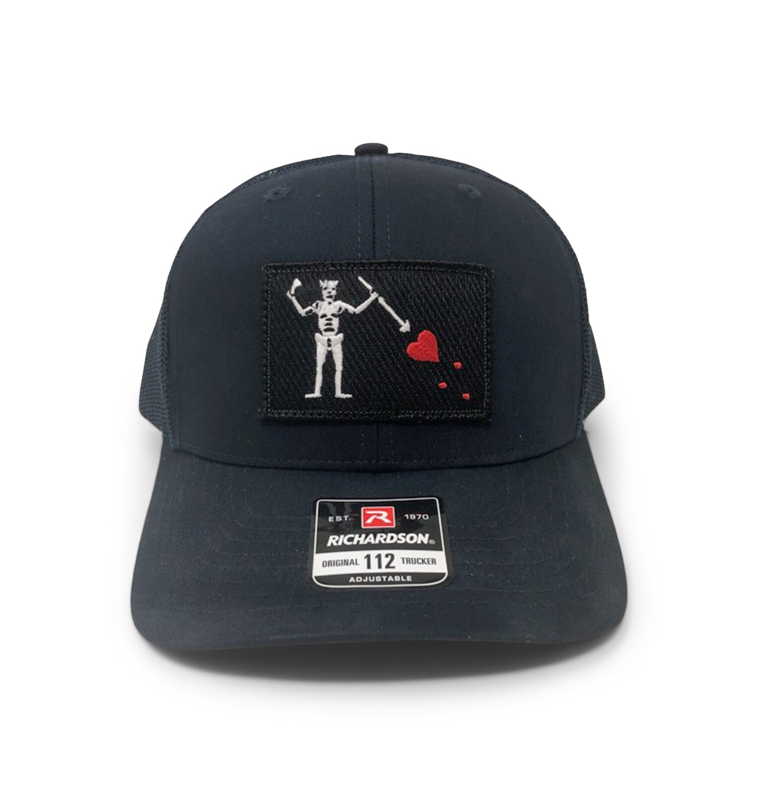 Blackbeards Flag Patch Hat Richardson 112 SnapBack Trucker Ball Cap Black