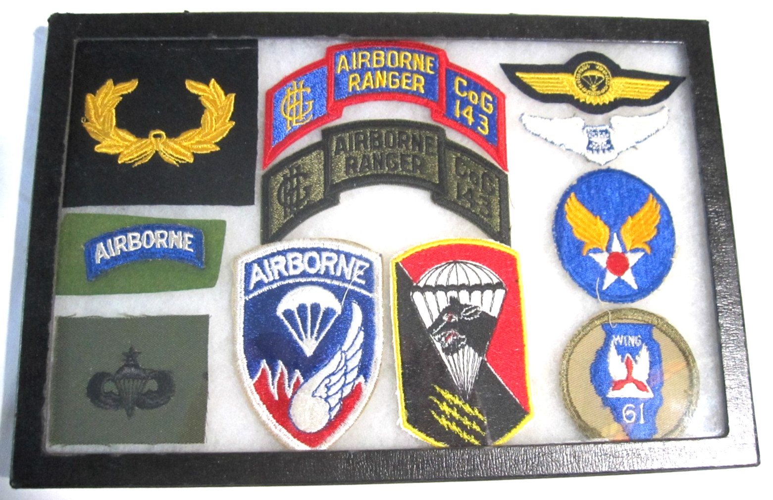 Collection Various US Military Insignia Patches Airborne Ranger Aviation Units