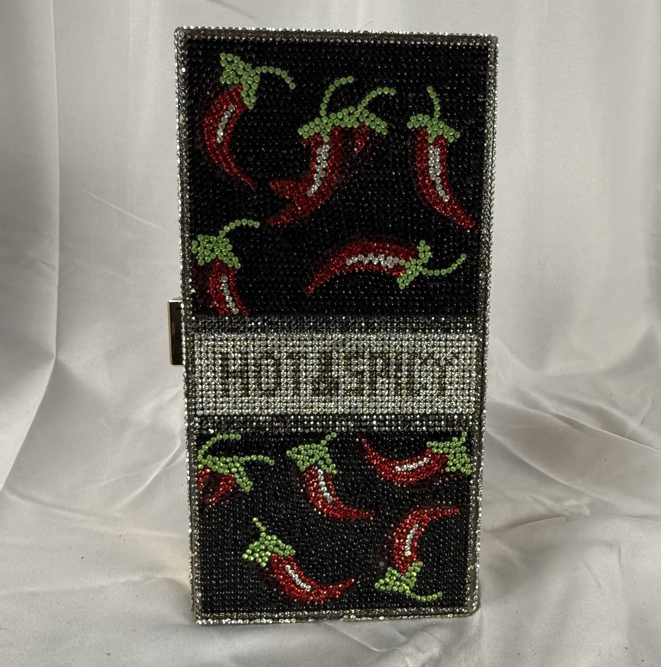Tigerstars Luxe Bling HOT & SPICY Black Rhinestone Evening Clutch Case Peppers Tigerstars Luxe Bling HOT & SPICY Black Rhinestone Evening Clutch Case Peppers