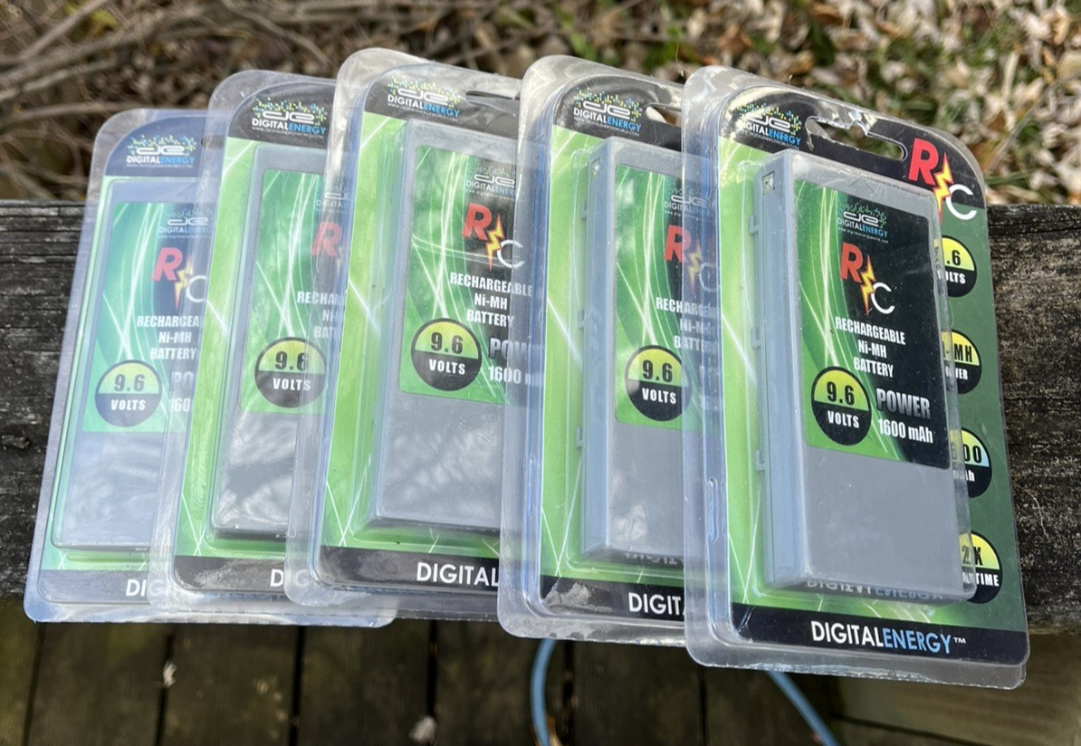 5x Digital Energy 9.6 V 1600 mAh Rechargeable Battery \