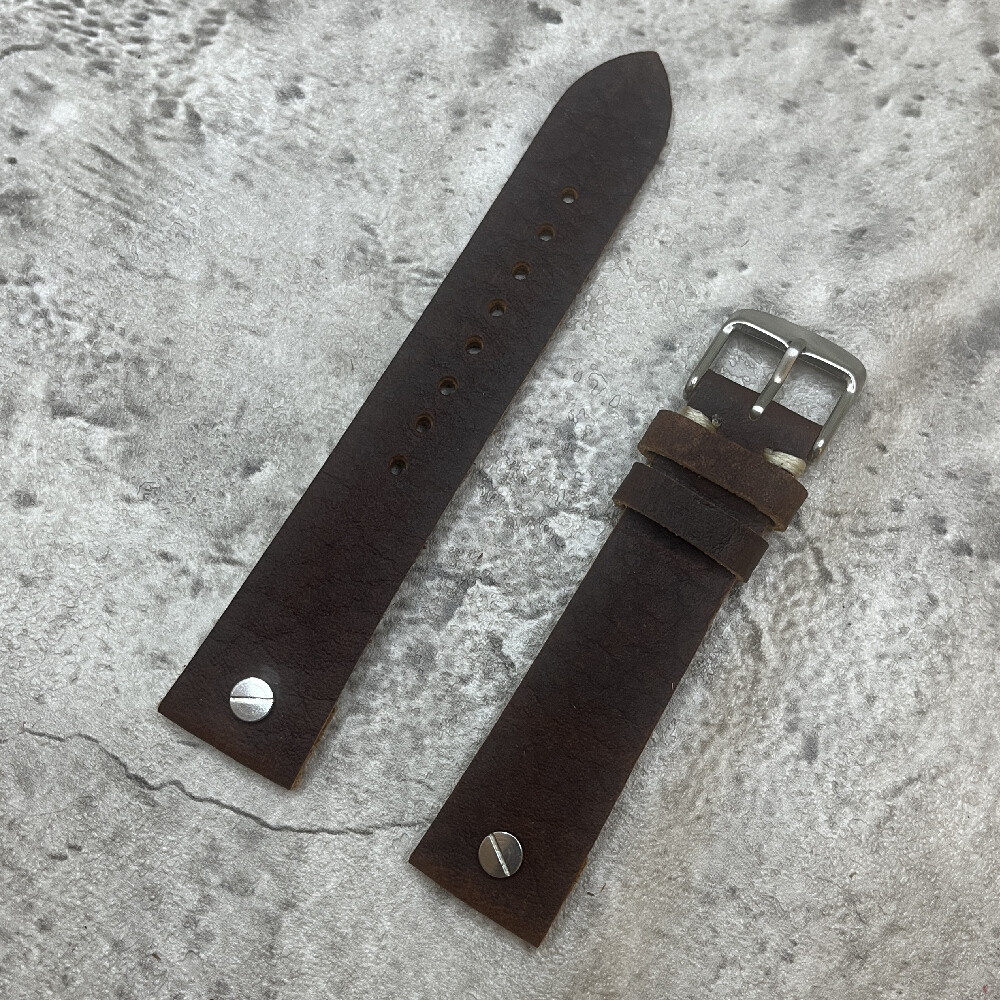 Vintage Open-ended Strap Band for Fixed Wire Lug Watch Size 20mm #170B