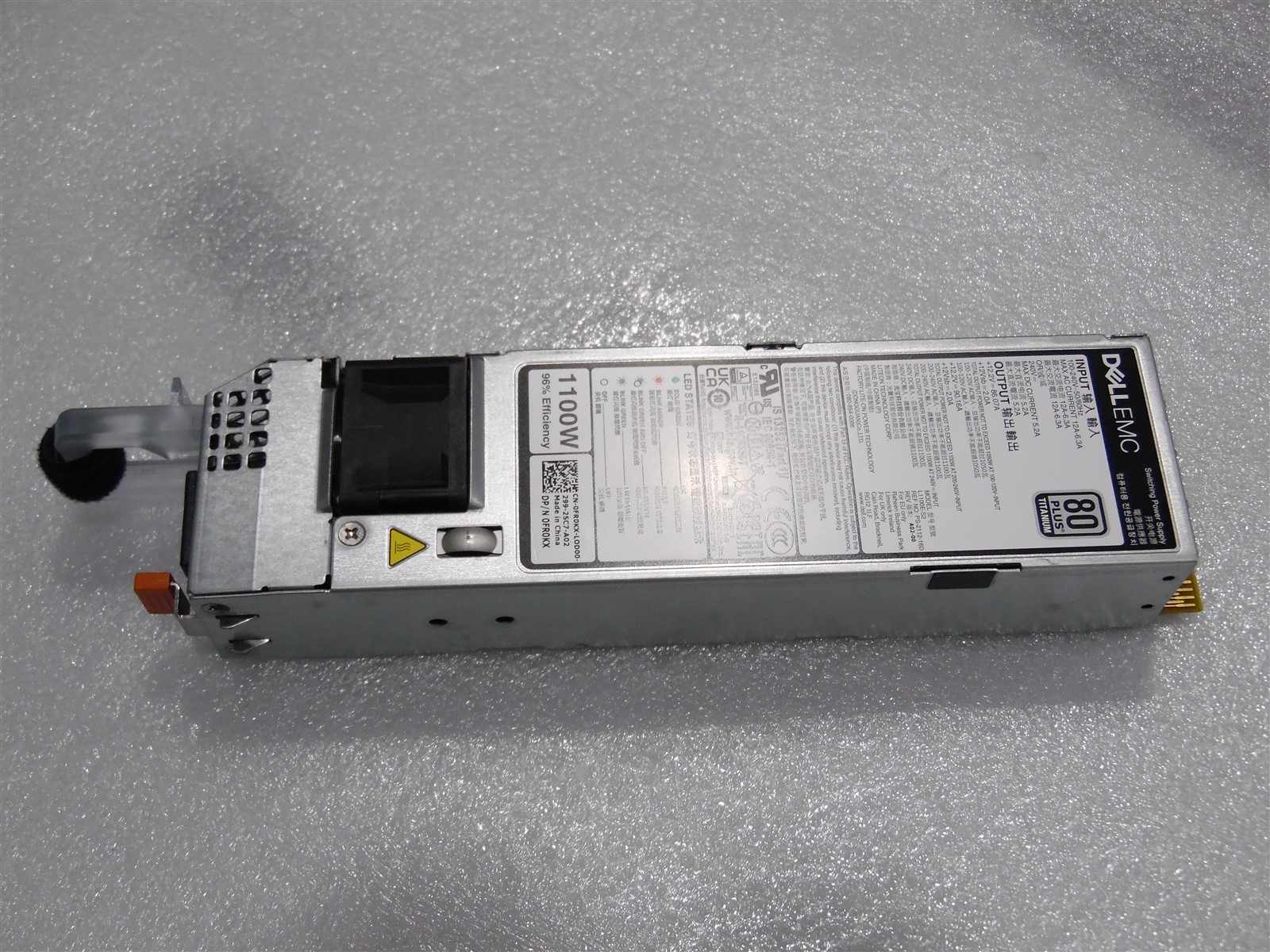 DELL POWEREDGE R6525 R750 R650 1100W PLATINUM 80 POWER SUPPLY FR0KX
