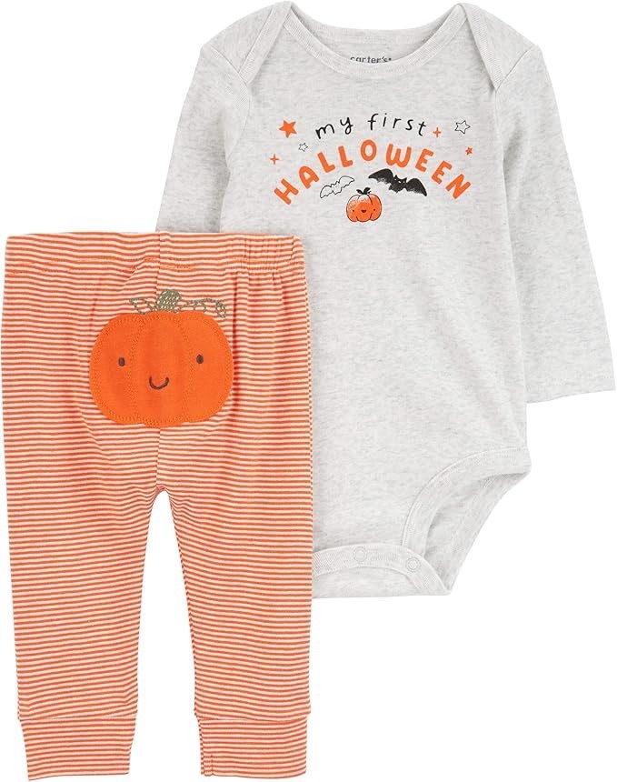 Carter\'s My First Halloween Bodysuit Pants Outfit, Baby Unisex, 9 months