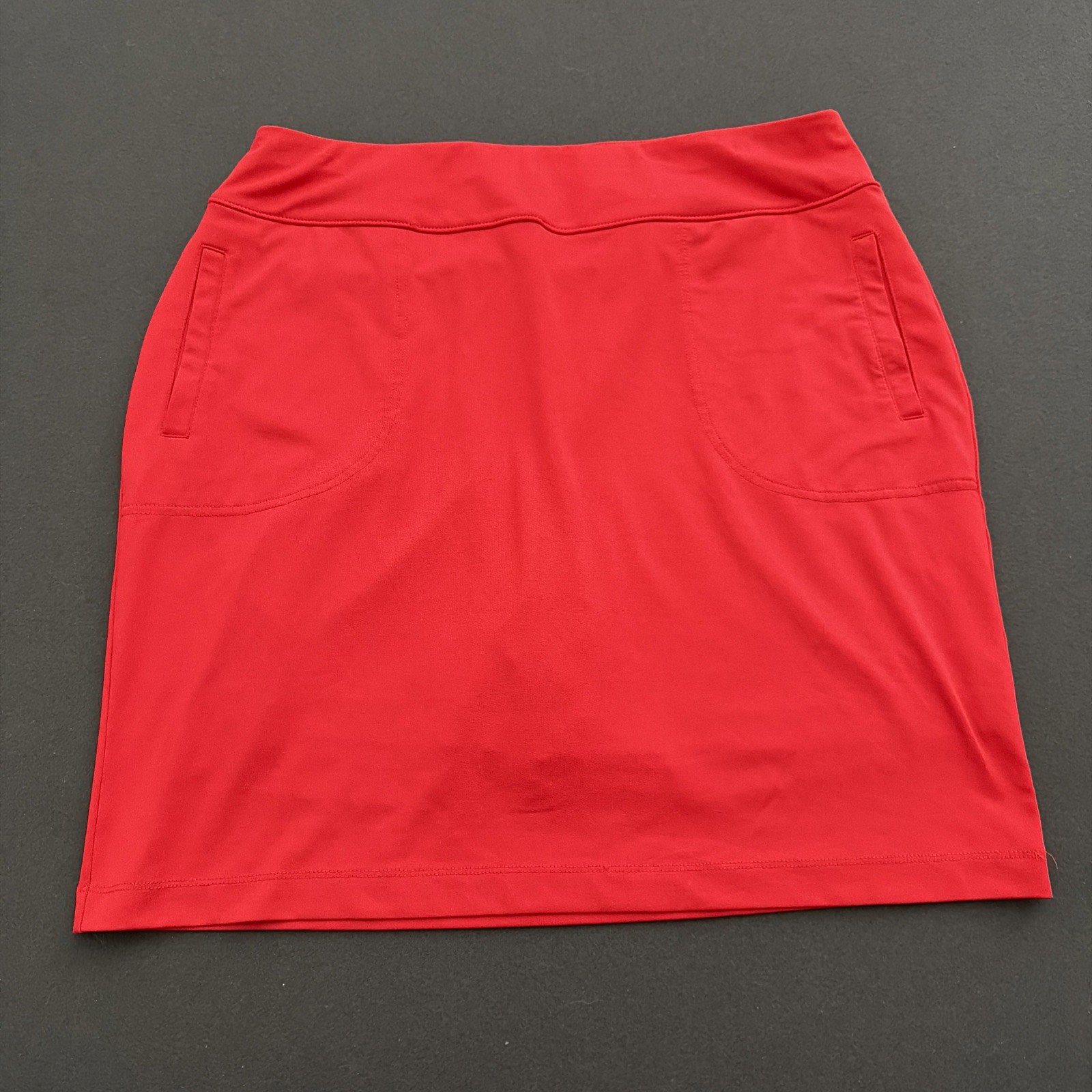 Weekends by Chico\'s Women\'s Athletic Skort Red Size 1 (Medium) Pockets Pull-On 