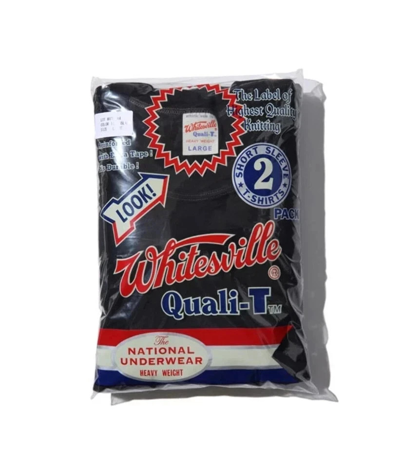 Whitesville WV73544 2-PACK T-SHIRT Black Size Medium,2XL Men's Made in Japan