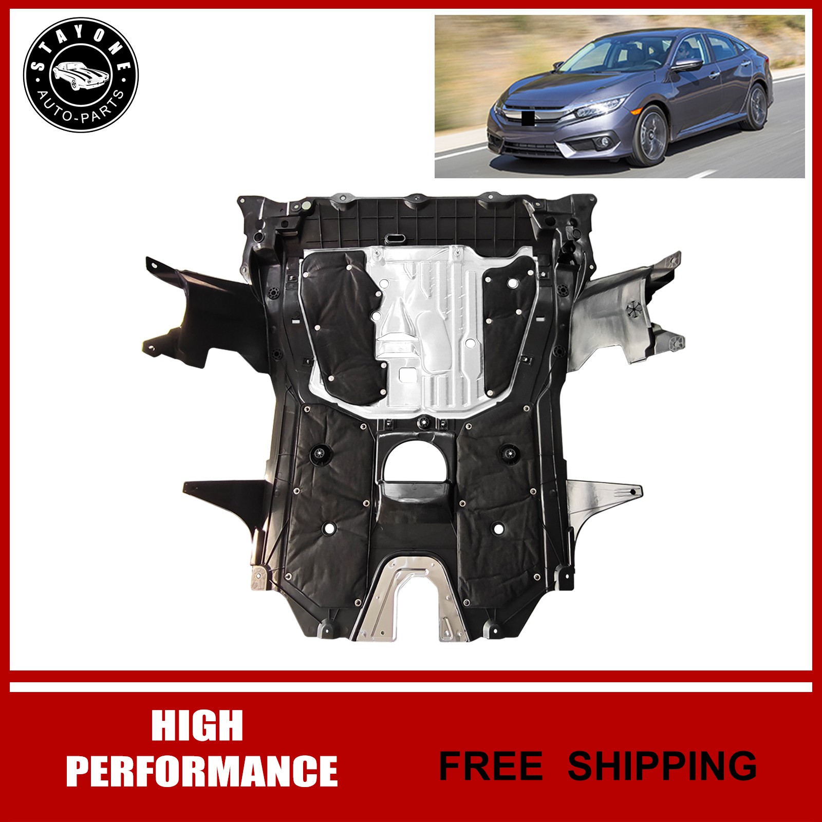 New Under Engine Cover Lower Splash Shield For 2016-2021 Honda Civic 74110TBCA00