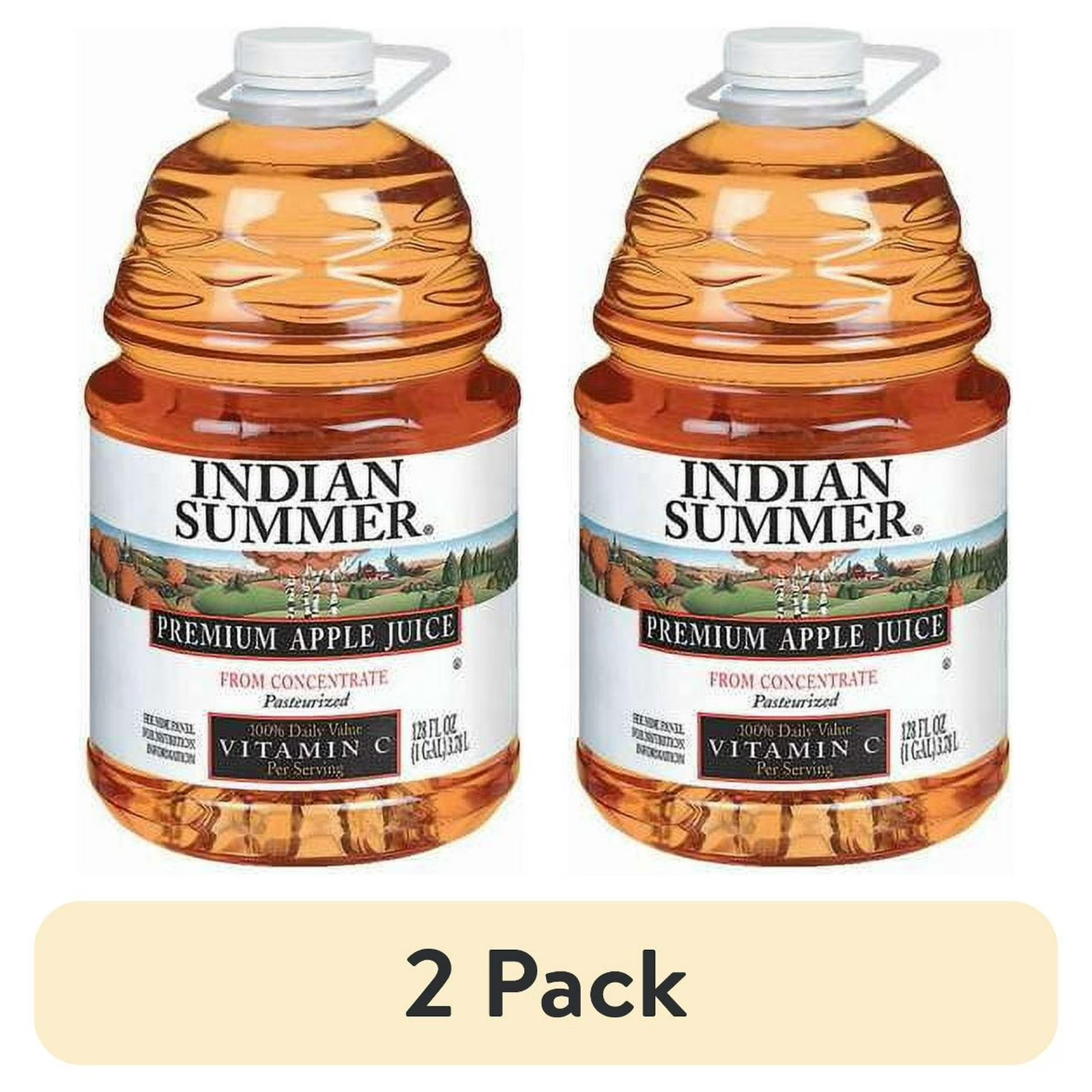 (2 pack) Indian Summer Apple Juice, 128 Fl. Oz.