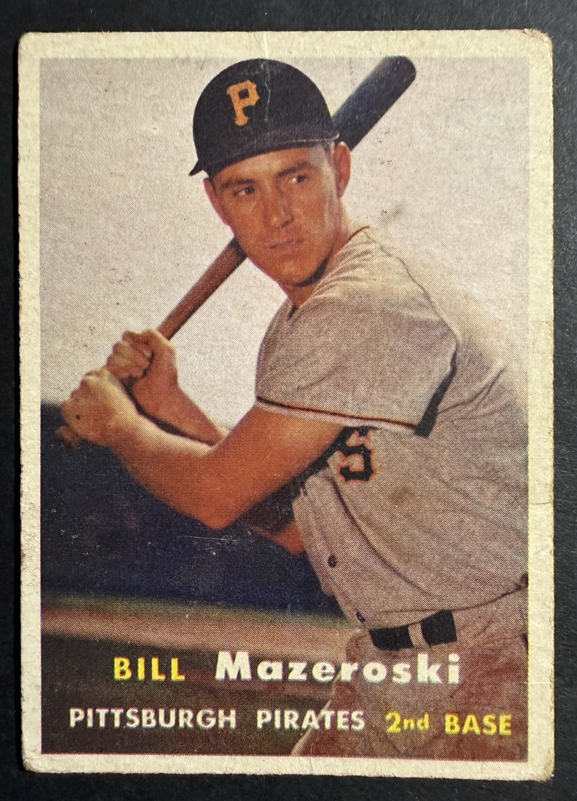 1957 Topps - Bill Mazeroski #24 (RC) Pirates HOF - Fair To Good Condition
