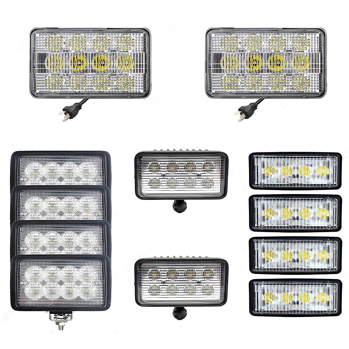 12pcs LED Work Lights Kit For John Deere 7200 7400 7600 7210 7410 7610 7710 7810