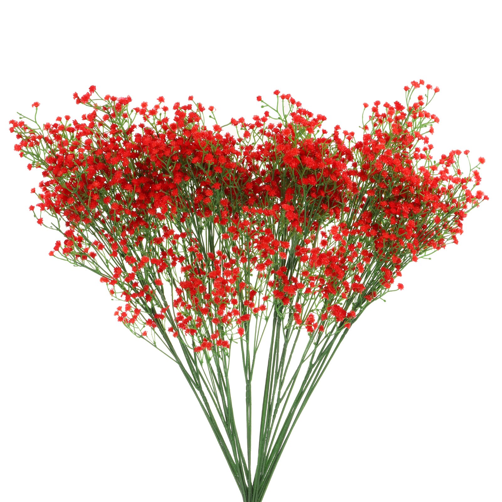 25Pcs Fake Gypsophila Artificial Flowers Bulk PU Artificial Flowers Branch Red