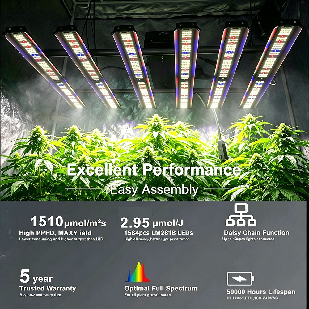 5000W Spider LED Grow Lights Full Spectrum 6BAR w/LM281B Indoor Commercial Light