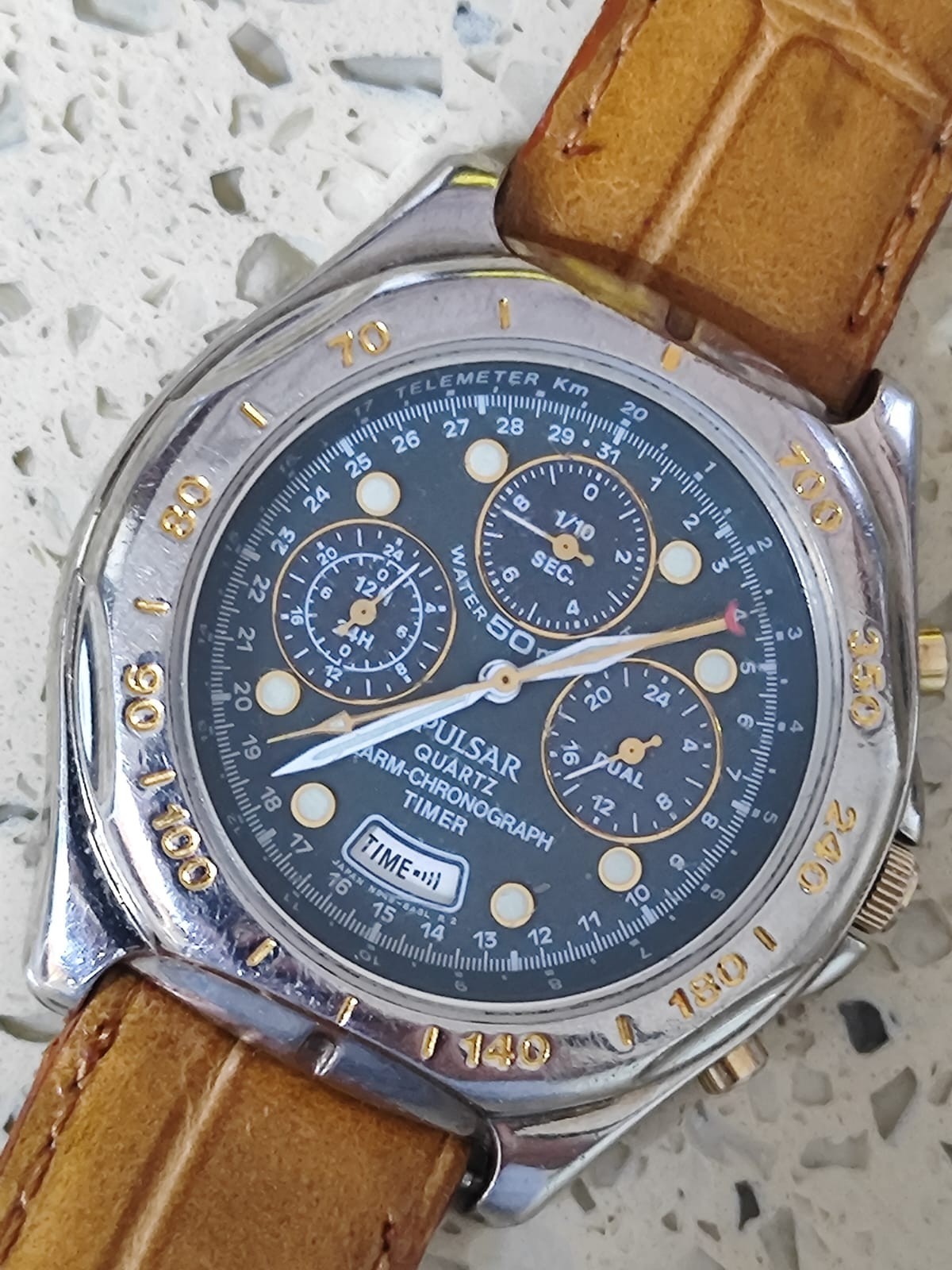 Pulsar By Seiko N945-6A40  Chronograph , dancing hands, Working