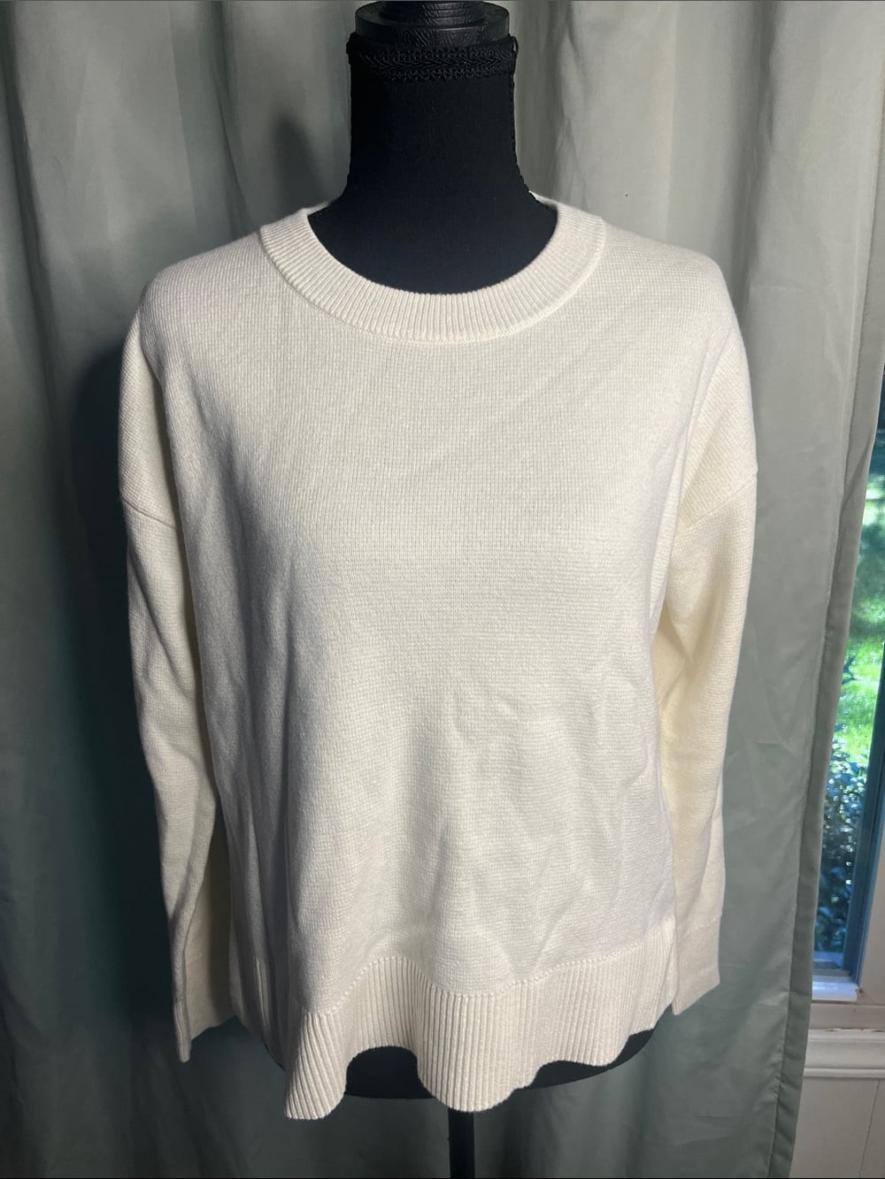 L.L. Bean Women\'s Cream Crewneck Sweater