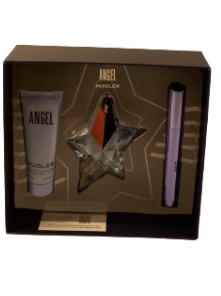 Mugler Angel 3 Pc Gift Set Women 0.8 oz EDP Spray With Box