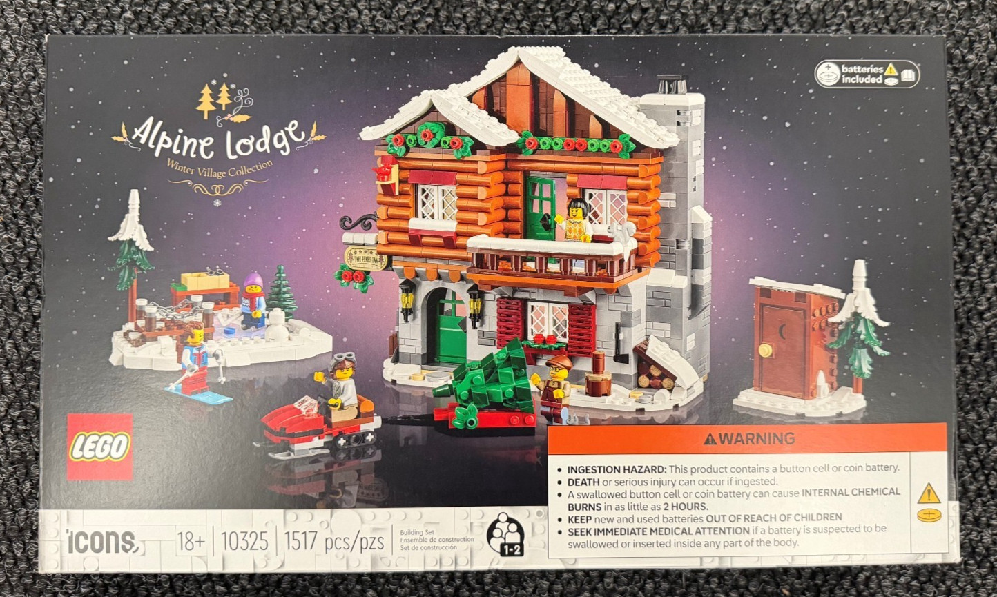 LEGO Icons Winter Village Collection 10325 Alpine Lodge NIB retired 1517 pcs