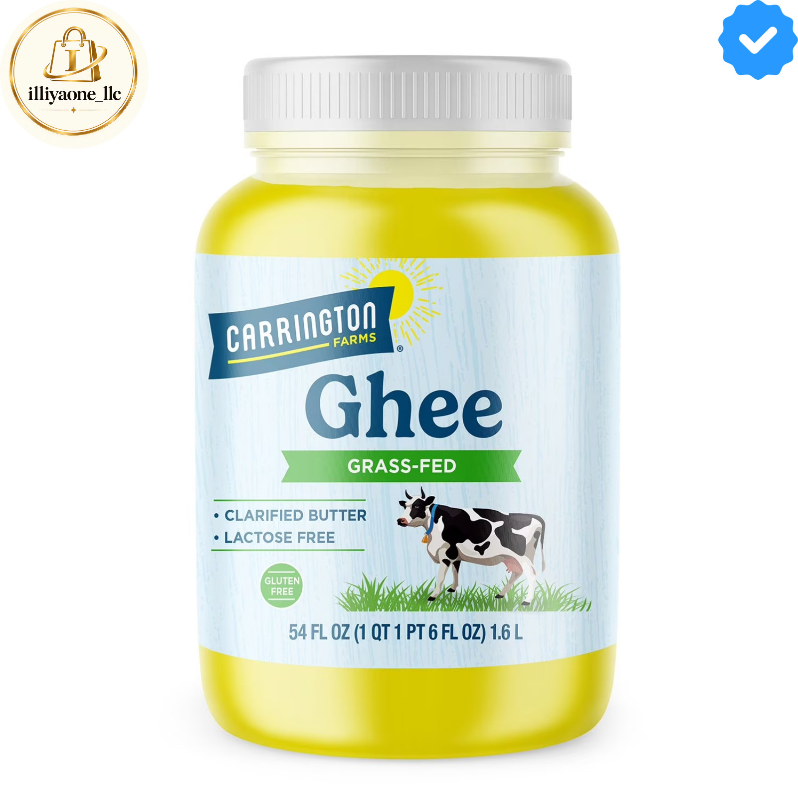 Carrington Farms Ghee 54oz Clarified Butter High-Quality Cooking Fat Carrington Farms Ghee 54oz Clarified Butter High-Quality Cooking Fat