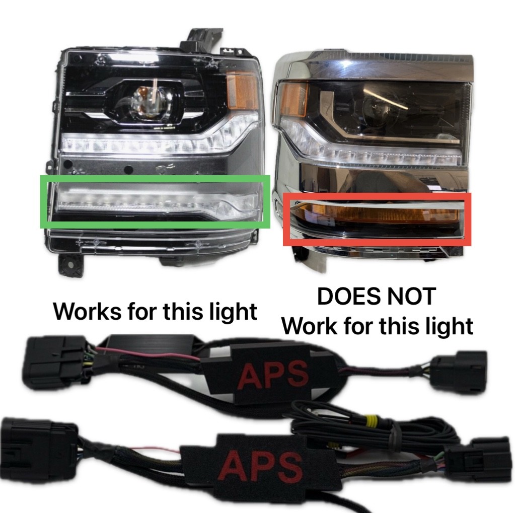 Chevrolet Silverado 1500 Headlight Conversion Adapter 2014-2015 to 16-18 LED Chevrolet Silverado 1500 Headlight Conversion Adapter 2014-2015 to 16-18 LED