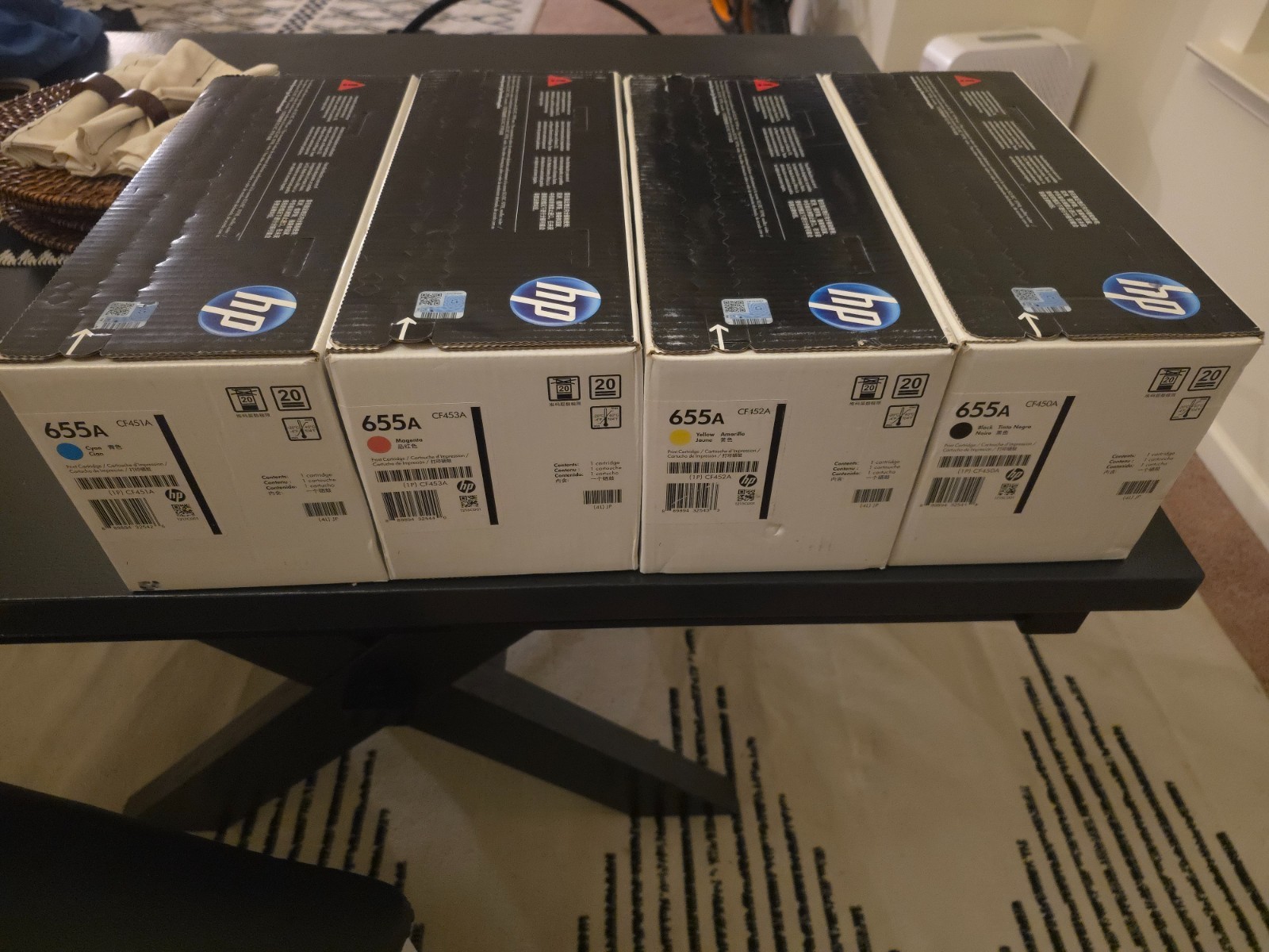New Genuine OEM HP 655A Toner Set CMYK CF450A CF451A CF452A CF453A Factory SEALE New Genuine OEM HP 655A Toner Set CMYK CF450A CF451A CF452A CF453A Factory SEALE