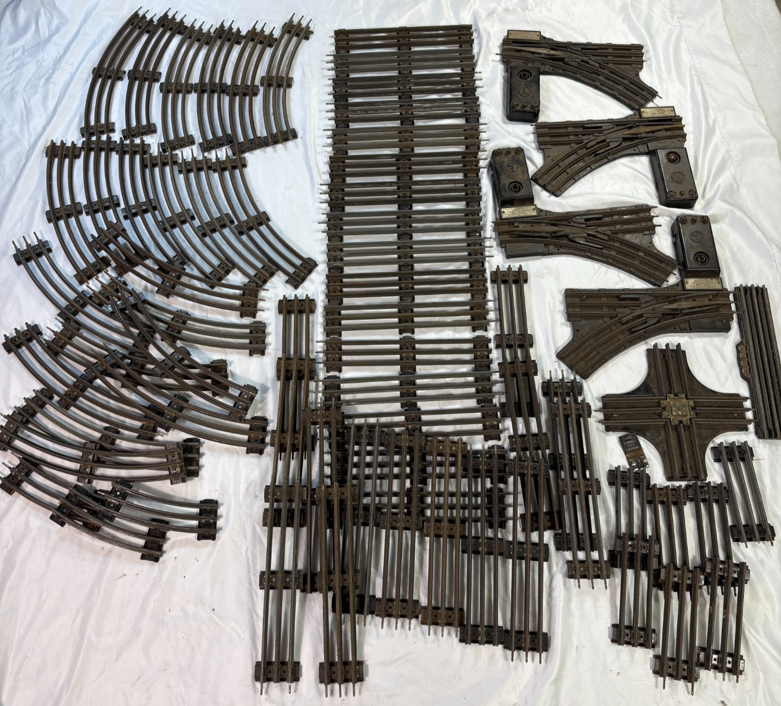 Vintage Lionel O Gauge Tubular Track Lot No 022 Switches CTC Lockon Rails