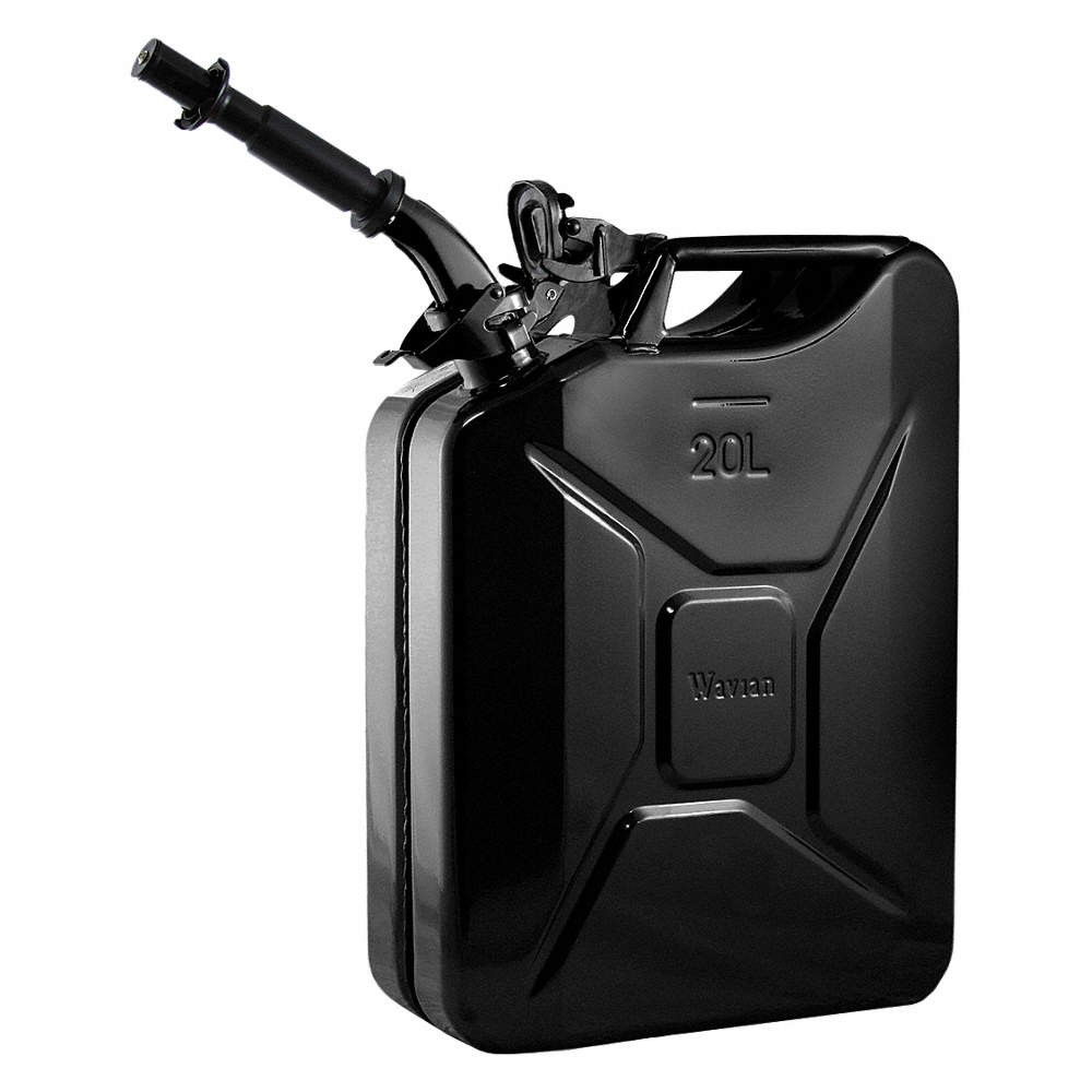 WAVIAN 2238C Gas Can,5 gal.,Black,Include Spout 33UZ31