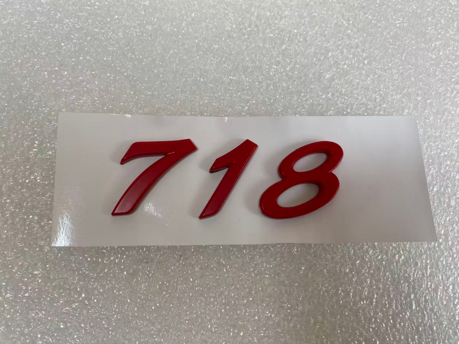 New Porsche 718 Logo Letters Rear Bumper Badge Tailgate Emblem Decal Deck Lid