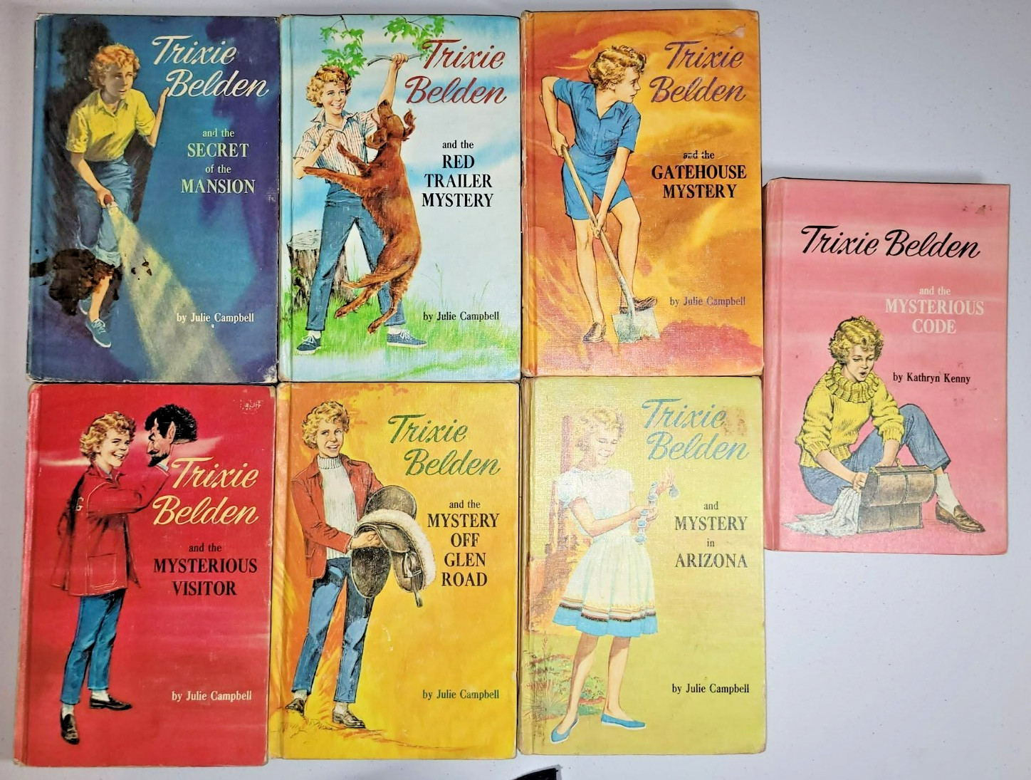 Vintage Trixie Belden Hardcover Books Lot of 7 HC 1965-66 1-7