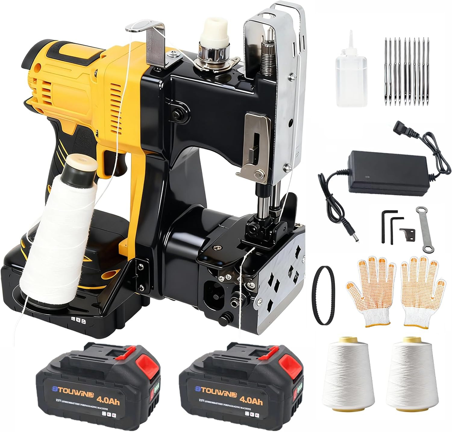 Upgraded Cordless Bag Sewing Machine | 2X 4.0A Batteries Included