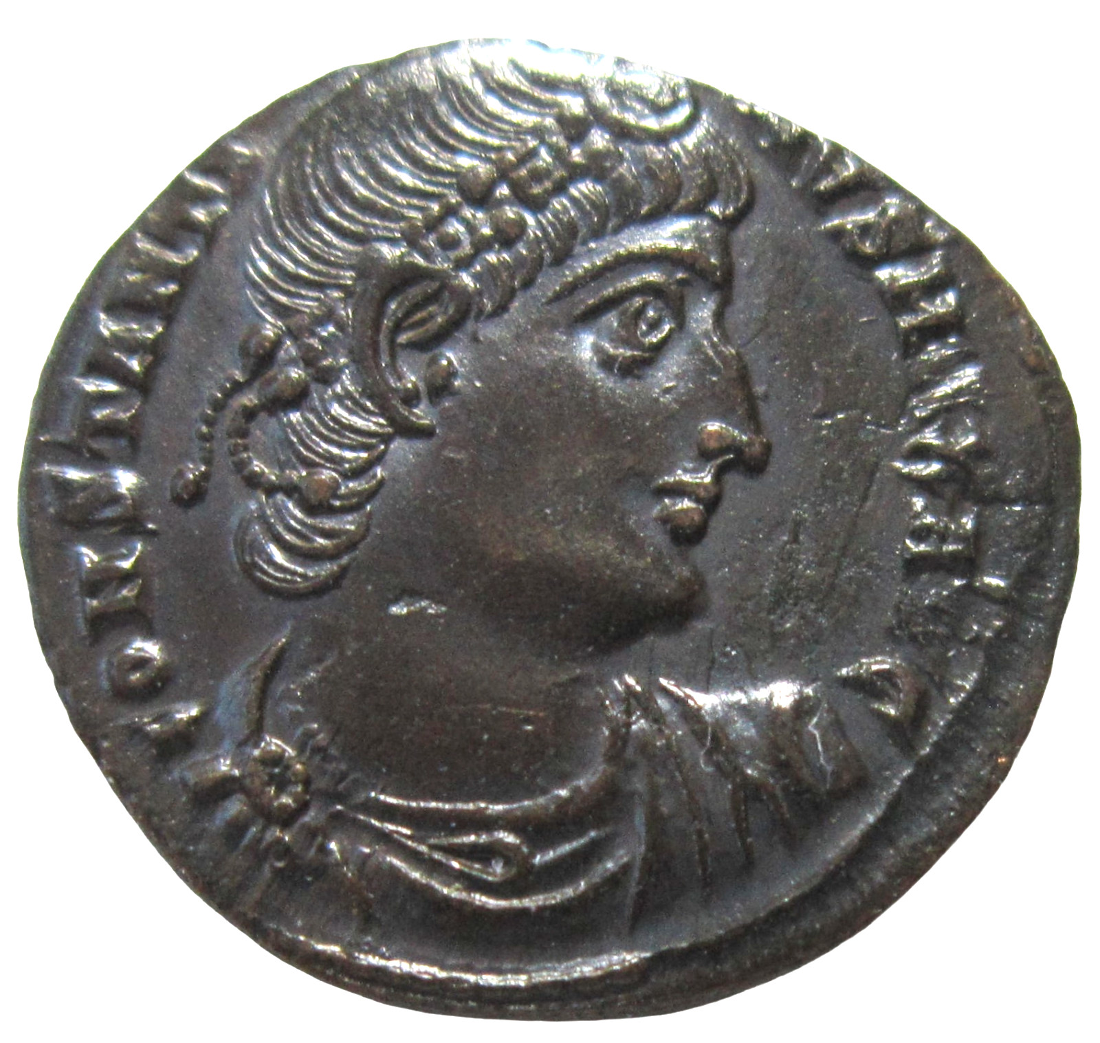 CONSTANTINE I, 307-337 AD. BRONZE FOLLIS.  ANTIOCH MINT. TWO SOLDIERS REVERSE. 