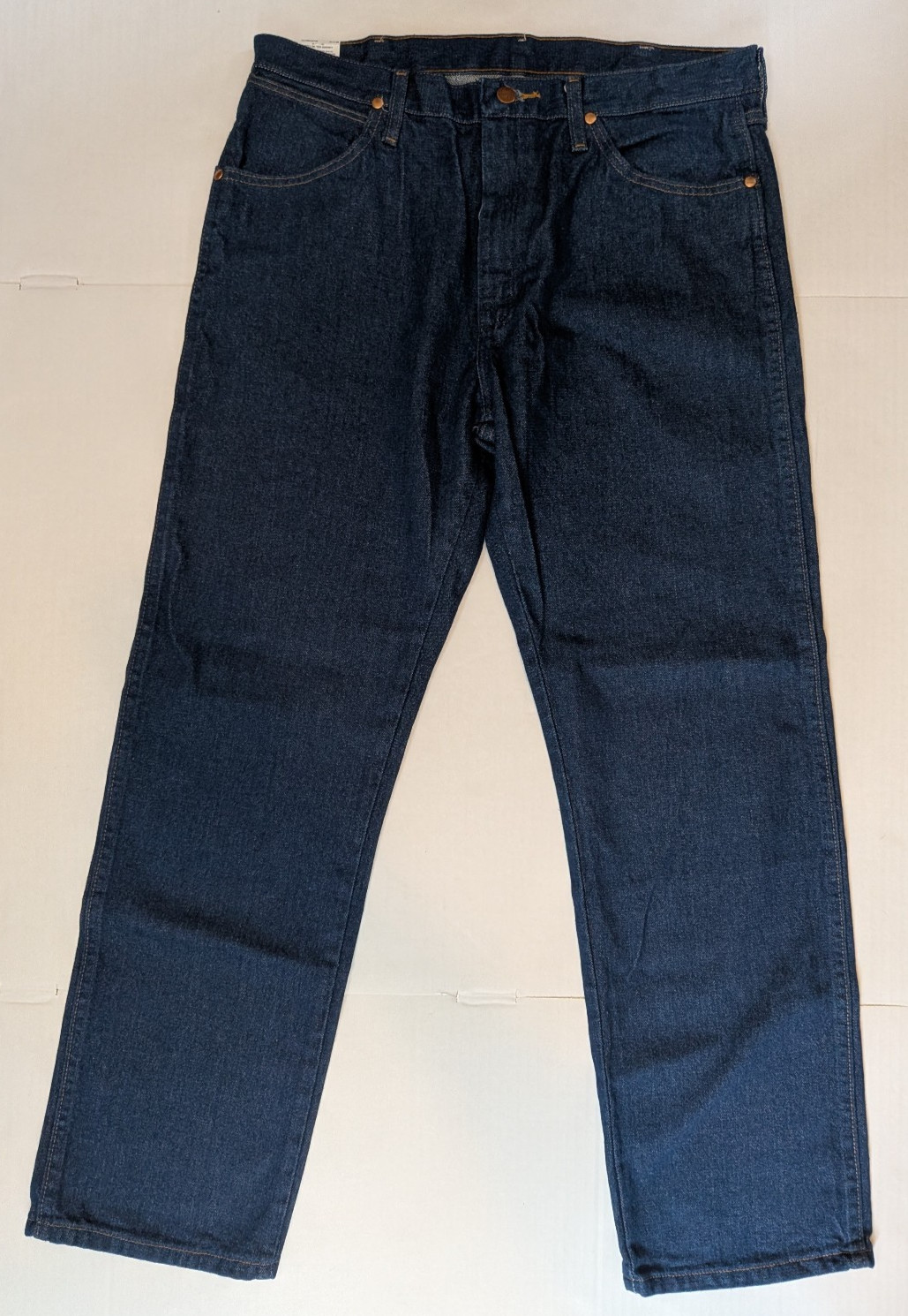 NWT Wrangler Cowboy Cut Jeans Mens 34x30 Original Fit 13MWZPW Prewashed Dark Blu