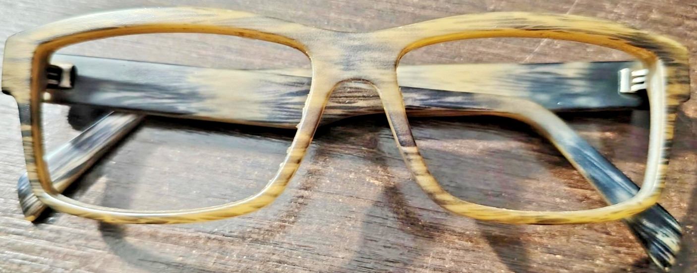 Italian Style Wood Effect Havana Rectangular Vintage 2014/1 Eyeglasses Frame