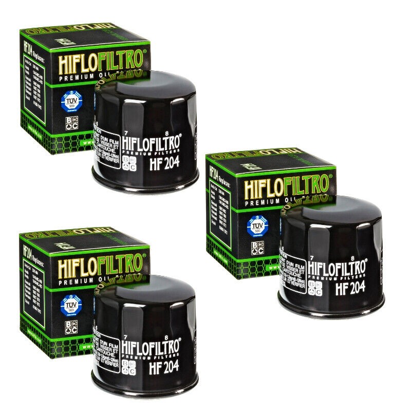 Hiflofiltro 3 Pack Oil Filter HF204 Black Honda Kawasaki Suzuki Triumph Yamaha Hiflofiltro 3 Pack Oil Filter HF204 Black Honda Kawasaki Suzuki Triumph Yamaha