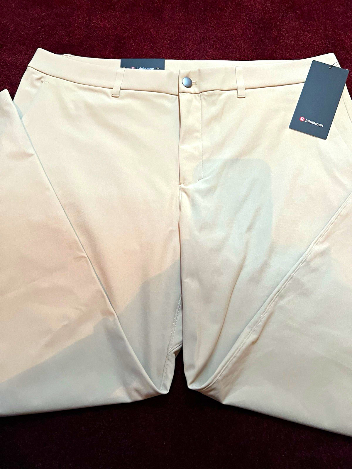 lululemon ABC Warpstreme Stretch Quick Dry Pants Beige Men’s 40 Classic Straight