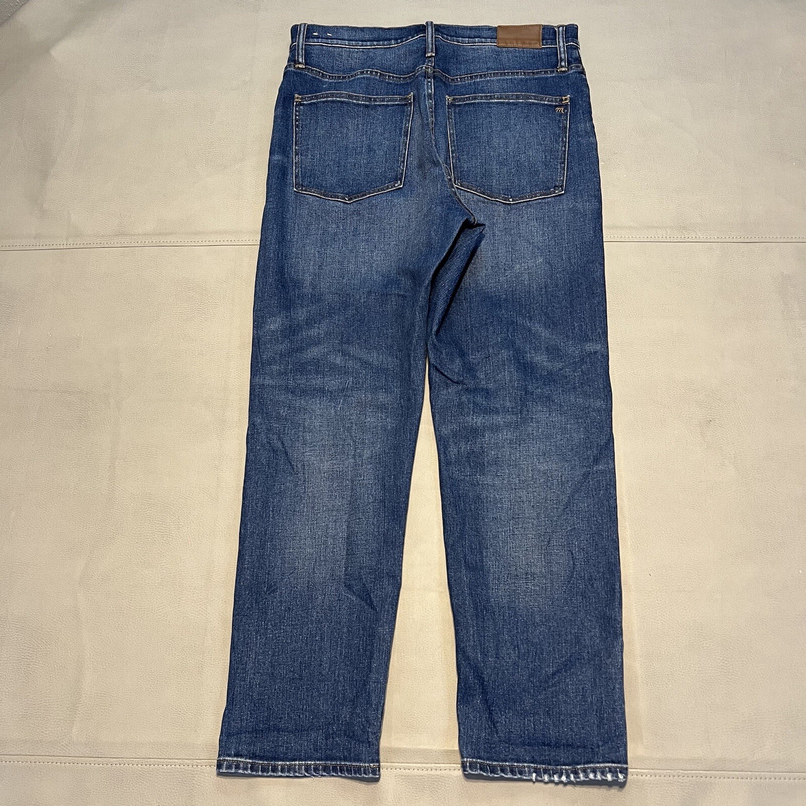 Madewell Straight Leg Blue Jeans Mens 31x30 Medium/Dark Wash Denim Stretch-7906