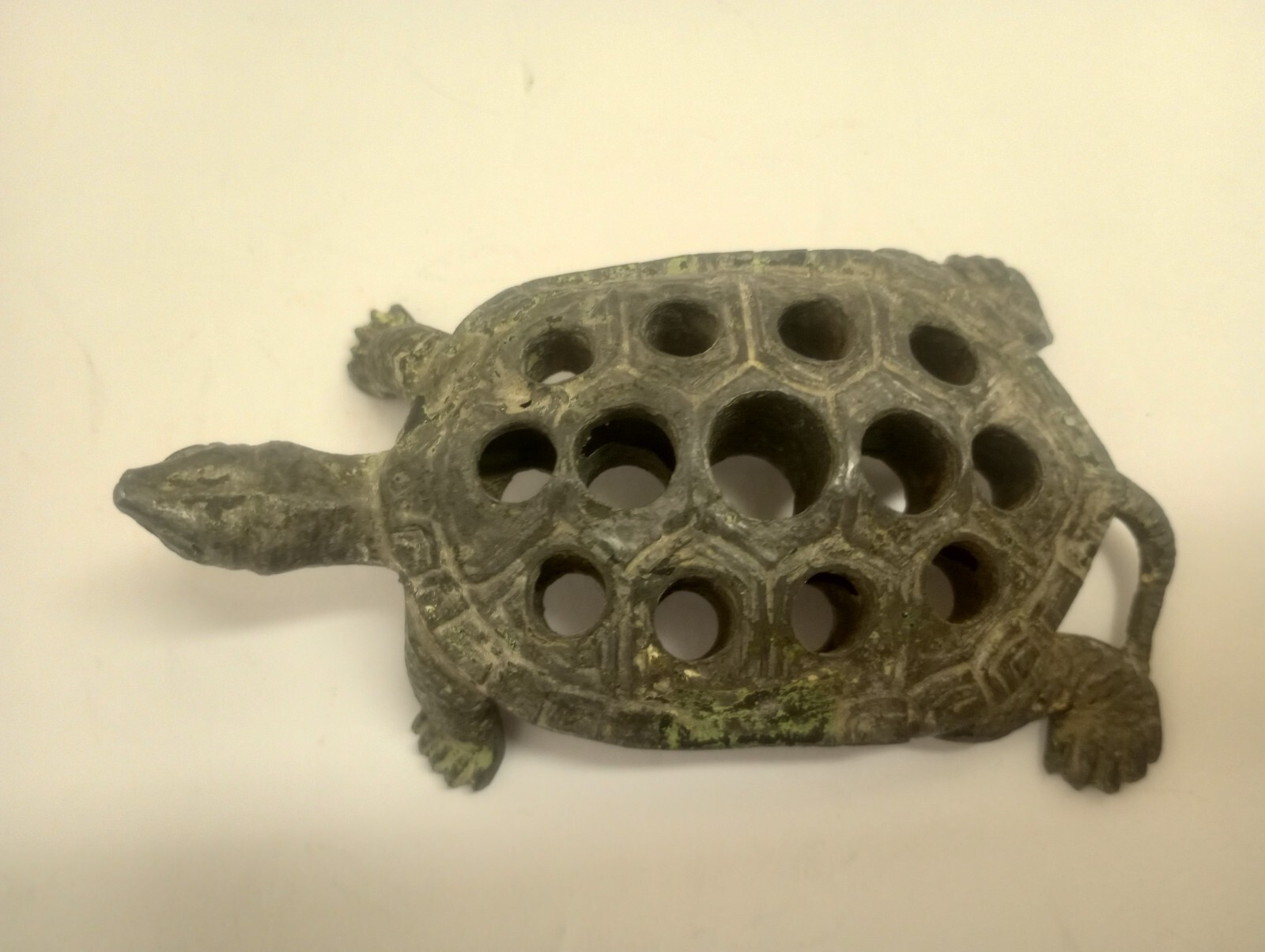 Meiji Period Ikebana Cast Metal Turtle Figurine 4.5