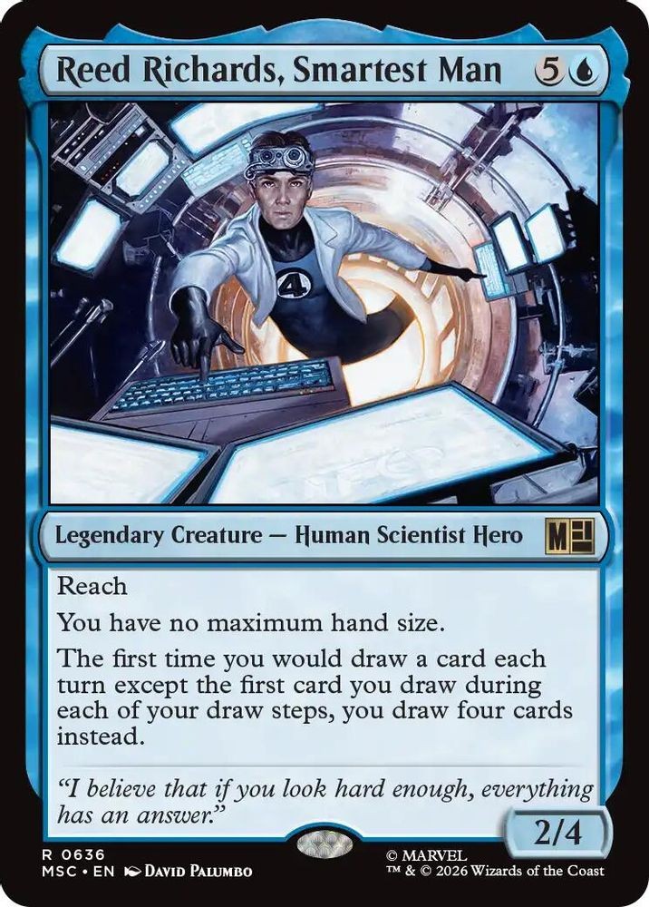 2026 MTG: MSC - Reed Richards, Smartest Man (#636, Rare, Near Mint)
