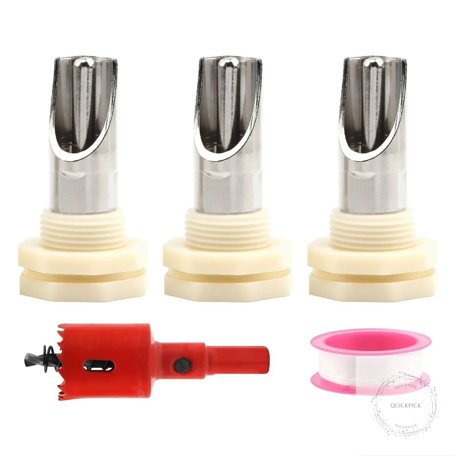 Pig Nipple Waterer for Barrel Kits, 3pcs Stainless Steel Automatic Pig Drinker