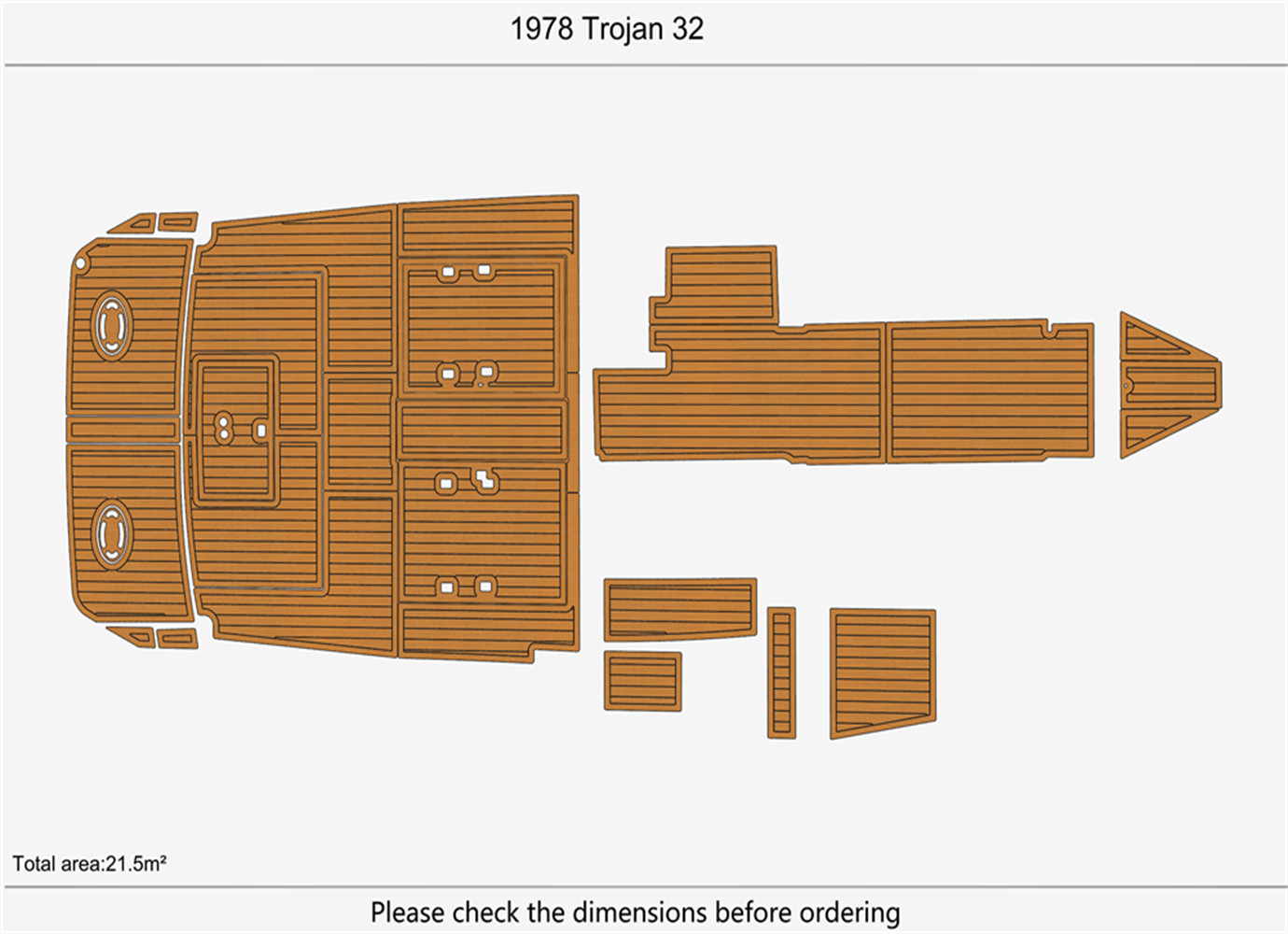 1978 Trojan 32 DuraEVA Boat flooring