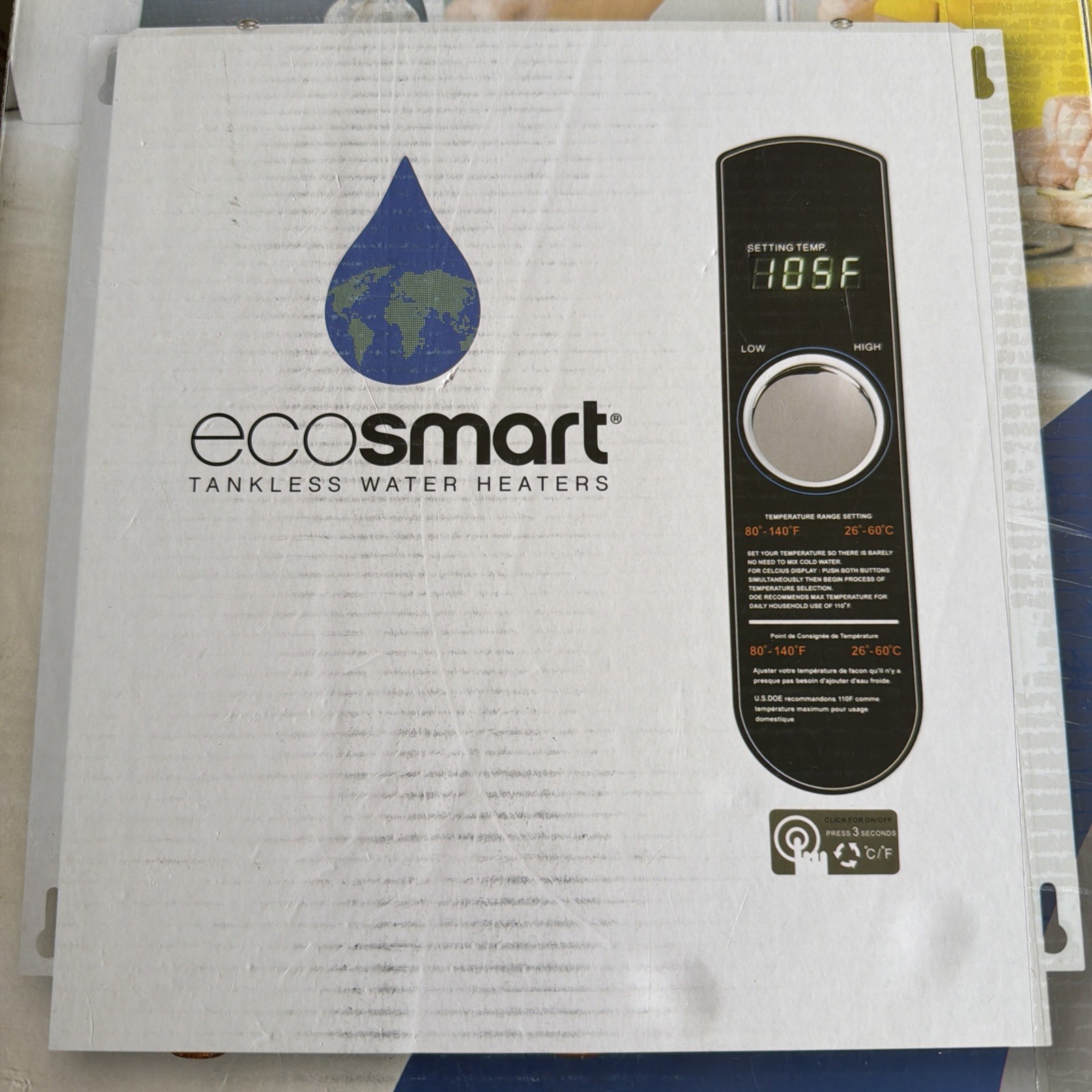 EcoSmart ECO 27 Tankless Electric Water Heater, White, Open Box